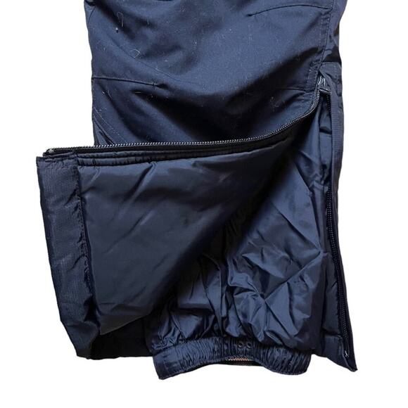 LANDS’ END Ski Snowboarding Pants Kids Size 8 Dark Blue Nylon Waterproof Warm - Picture 3 of 7